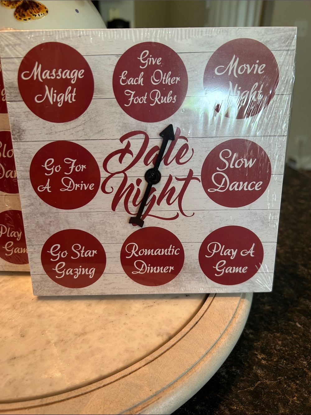 Date Night Spinner Sign - Red & White